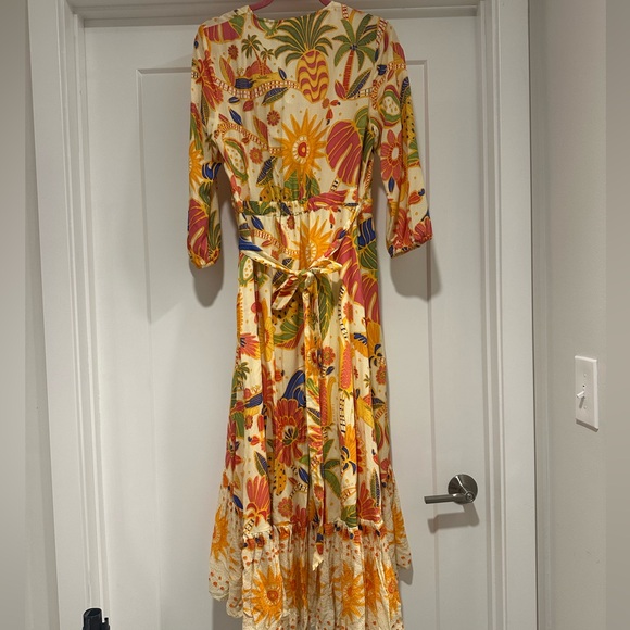 NWT Farm Rio Wrap Midi Dress - Picture 2 of 10
